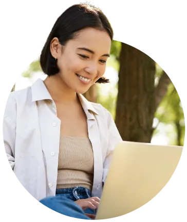 woman with laptop