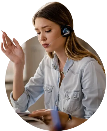 woman in call